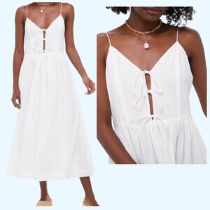 SEA NY Zora Solid Tie Tank Dress in Pearl New with Tag